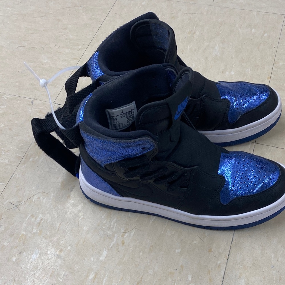 Nike Black and Sparkling Blue High-Tops